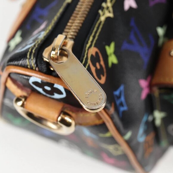 LOUIS VUITTON Monogram Multicolor Rita Tote Bag Black M40126 LV Auth 121294V - Picture 13 of 16